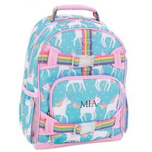 Pottery Barn Kids Rainbow Unicorn Parade Small Backpack